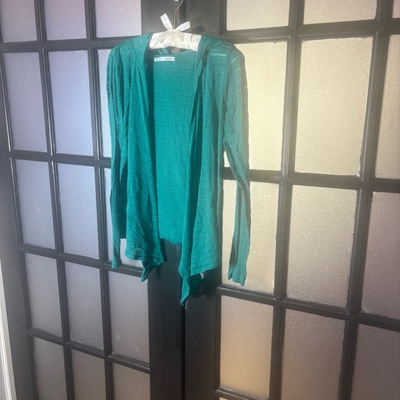 Maurices Tops - Maurices Teal Lightweight Hooded Open Cardigan Women’s Large